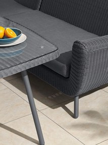 The Outsider Hoek Lounge Diningset - Jonah - Wicker - Donkergrijs - The Outsider