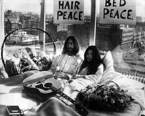 Foto Bed-In for Peace by Yoko Ono and John Lennon, 1969, (40 x 30 cm)