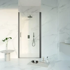 Fortifura Galeria Douchedeur - 80x200 - Profiel - veiligheidsglas - anti kalk - Geborsteld Gunmetal PVD SW1122483