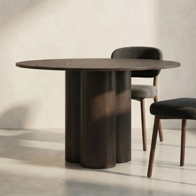 Design Eettafel Bruin - 110 X 110cm.