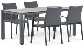 Tuinset 4 personen 180 cm Aluminium/textileen Grijs Lifestyle Garden Furniture Rome/Yoko