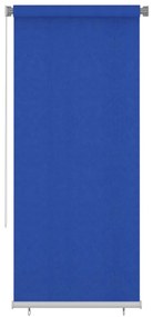 vidaXL Rolgordijn voor buiten 100x230 cm HDPE blauw