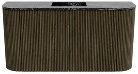 Mondiaz Joya DLux 85cm toiletmeubel ronding links/rechts shadow met wastafel faye midden 1 kraangat lava