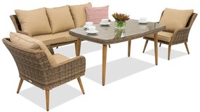 Bilbao Apetito 5 Garden Point tuinmeubelen bruin