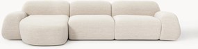 Modulaire bouclé hoekbank Wolke (4-zits)