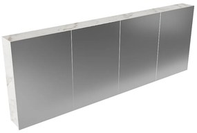 Mondiaz Cubb spiegelkast 200x70x16cm carrara met 4 deuren