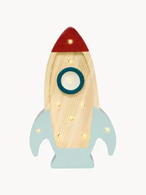 Handgemaakte LED-kinderlamp Space Rocket Mini met timerfunctie en afstandsbediening, dimbaar