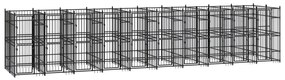 vidaXL Hondenkennel 18,43 m² staal