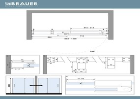 Brauer Stellar nisdeur met vaste wand 120cm chroom