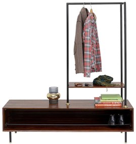 Kare Design Ravello Sheesham Schoenenkast Met Roede - 160x45x174.5cm.