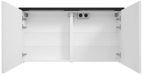 Fontana Grado spiegelkast met verlichting 117cm 2 deuren zwart mat