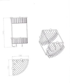 Eastbrook Solid messing doucherek dubbel hoek zwart mat