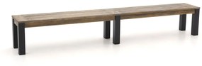 Picknickbank ROUGH  | Teakhout | 4 personen | Tuinbank Grijs/Old Teak Greywash | 285cm | Kees Smit Tuinmeubelen
