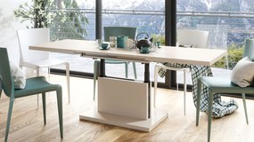 ASTON Beige [Super Mat / Anti-fingerprint] - MODERNE UITKLAPBARE EN VERSTELBARE SALONTAFEL KASHMIR