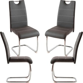 Set 4 Hallen Kunstlederen Stoelen