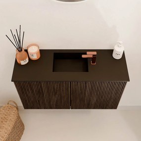 Mondiaz Joya 70cm toiletmeubel walnut met wastafel faye midden 1 kraangat urban
