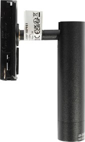 Moderne spot zwart voor railsysteem 1-fase  - Iconic Ivy