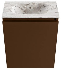 Mondiaz Ture DLux toiletmeubel 40cm rust met wastafel glace midden zonder kraangat