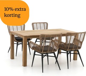 + 10% kassakorting | Diningset Intenso | 4 personen | Tuinset teakhout | 5-delig | Kees Smit Tuinmeubelen