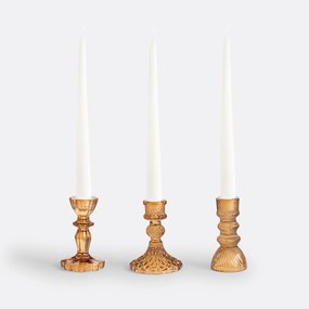 Kandelaar in glas H10,3 cm, Carsa