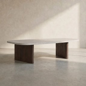Organische Salontafel Bruin - 65 X 130cm.