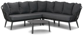 Hoek loungeset 4 personen Wicker Zwart  Coco Coco Leonardo