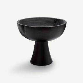 Schaal op voet van gebrand mahoniehout, Kuchoma