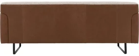 Goossens Excellent Bank Montreal cognac, leer, 2-zits, modern design