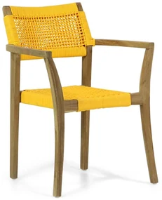 Tuinset 4 personen 90 cm Teak Geel Lifestyle Garden Furniture Dallas/Bristol