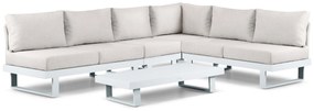 Hoek loungeset 6 personen Aluminium Wit  Lifestyle Garden Furniture Lorenzo
