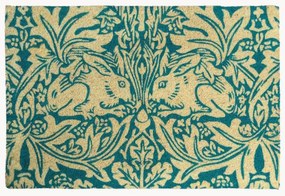 Handbeschilderde kokos deurmat Brother Rabbit