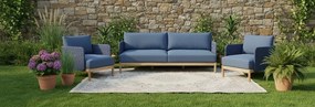 Baratti Stoel-Bank loungeset - Kolbe - 3-delig - Navy Blue - Baratti