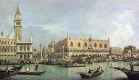 Kunstreproductie The Molo and the Piazzetta San Marco, Venice, (1697-1768) Canaletto