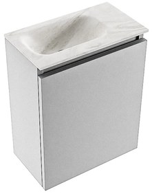 Mondiaz Ture DLux toiletmeubel 40cm plata met wastafel ostra links met kraangat