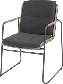 Showroommodel 4 x Parma tuinstoel stapelbaar antraciet taupe Taste 4SO