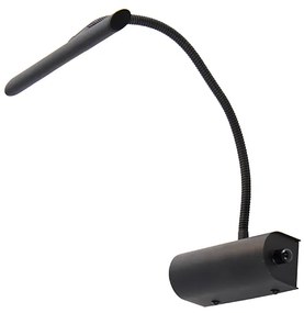 Design wandlamp zwart 18,5 cm incl. LED met dimmer - Tableau