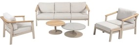 Olivia stoel bank loungeset 6 delig latte aluminium Taste 4SO