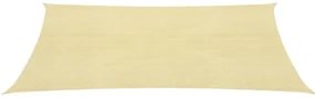 vidaXL Zonnezeil 160 g/m² 3x4 m HDPE beige