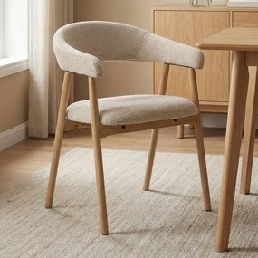 Eiken Eetkamerstoel Ronde Rugleuning