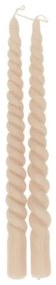 Dinerkaars gedraaid, roze, 29 cm, set van 2