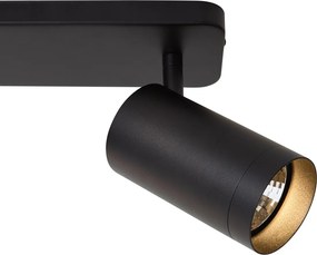 Moderne plafondlamp zwart 2-lichts GU10 70mm - Jeana Luxe