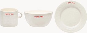 Ontbijtset I Love You, 1 persoon, 3-delig
