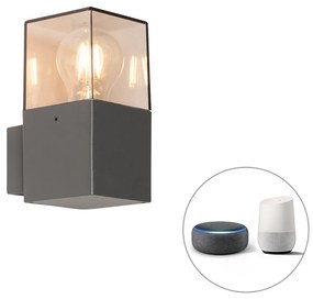 Smart Moderne buiten wandlamp met dimmer antraciet IP44 incl. Wifi P45 - Denmark Modern E27 IP44 Buitenverlichting