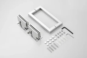 Saniclear Modern douchecabine 90x80 met 80cm deur anti-kalk chroom