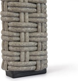 Driezitsbank van kunststof rotan Bari Garden Point lichtgrijs