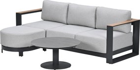 Garden Impressions Malakka loungeset 3-delig chaise longue - light teak look