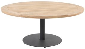 Saba low dining teak tafel 160ØxH69 cm met antraciet onderstel Taste 4SO