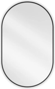 Mexen Loft ovale badkamer spiegel 90 x 55 cm, zwarte lijst - 9851-090-055-000-70