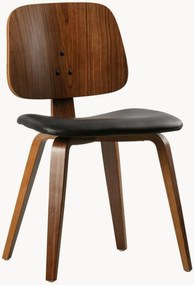 Houten eetkamerstoel Classic met kunstlederen zitvlak