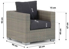 Garden Collections Toronto Lounge Tuinstoel Wicker Taupe